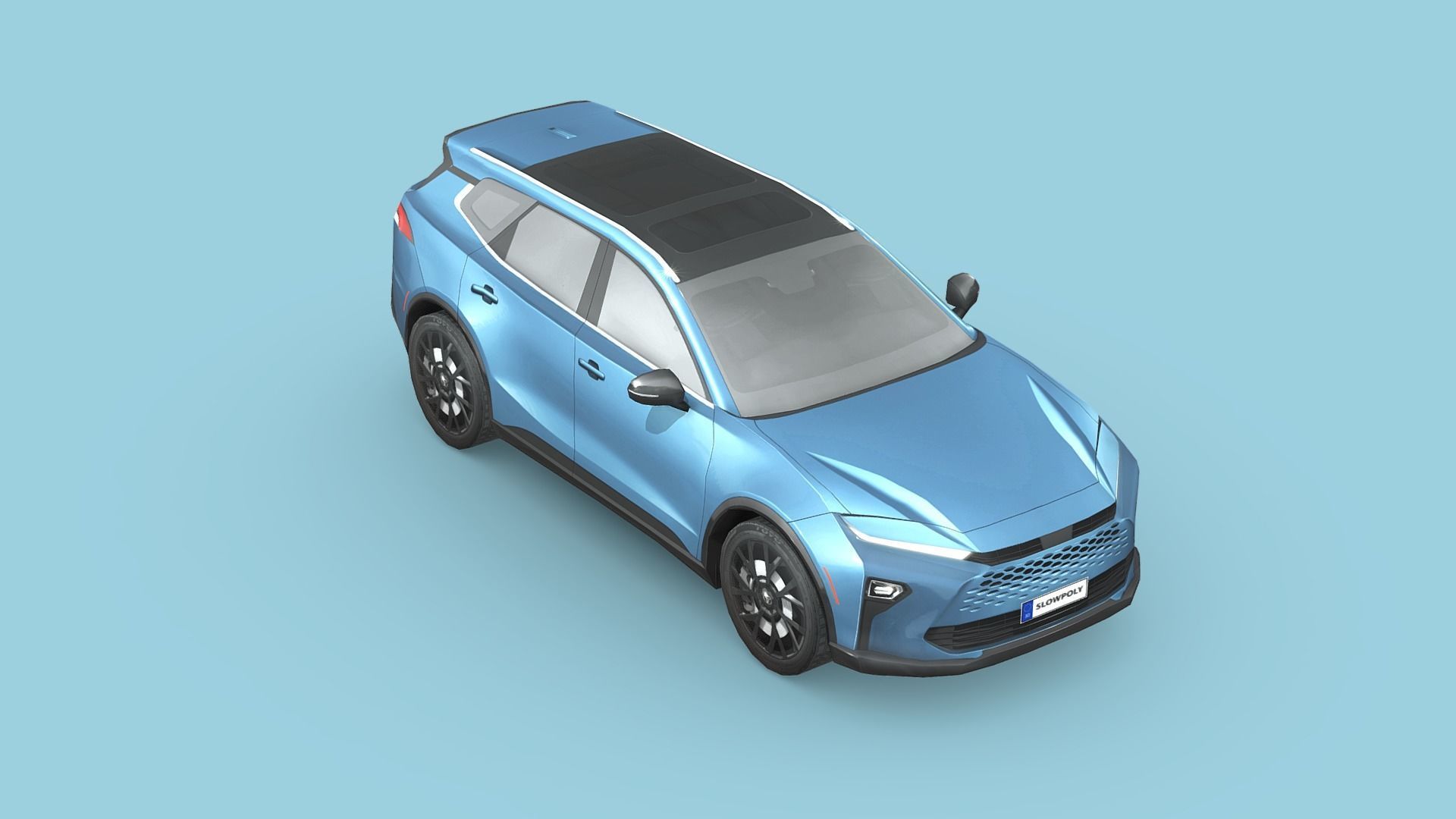 Toyota Crown Signia 2025 Low-poly 3D model_3