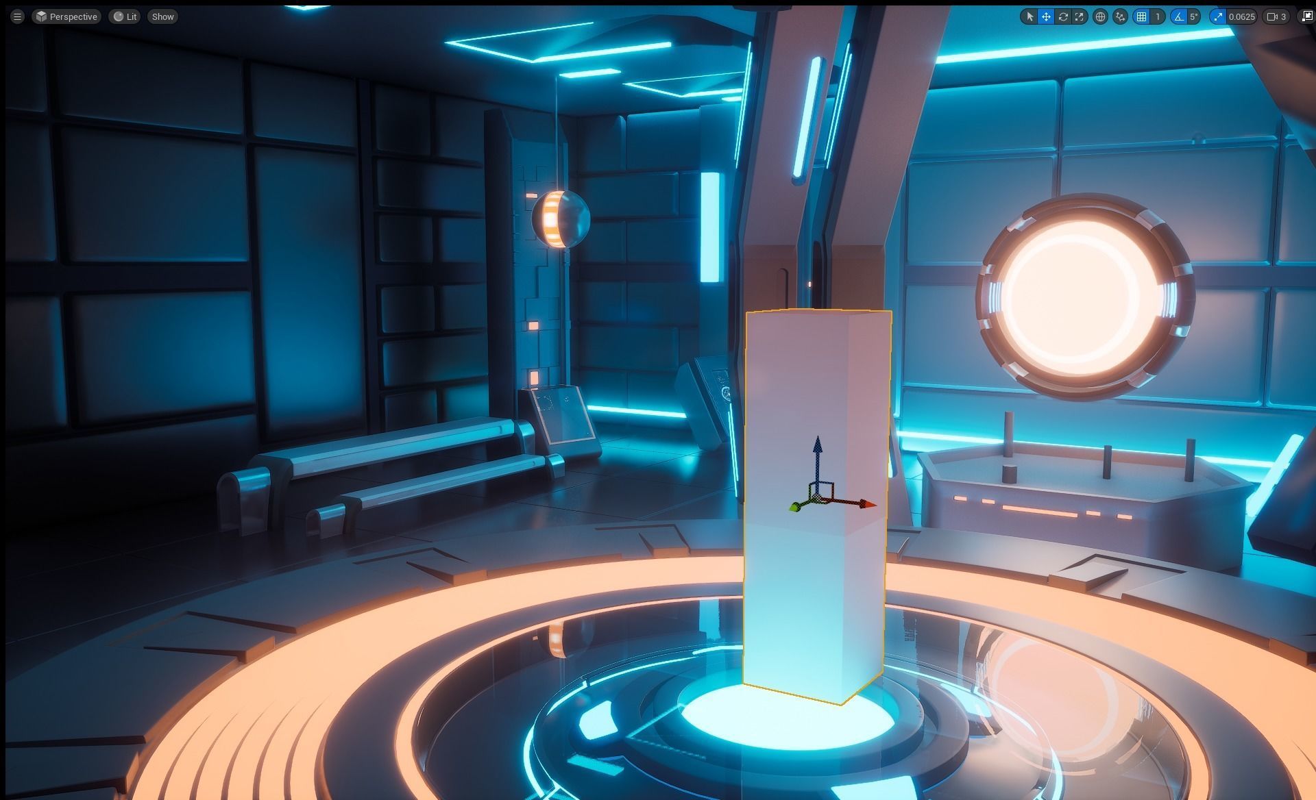 Sci-fi Virtual Space 3D model_9