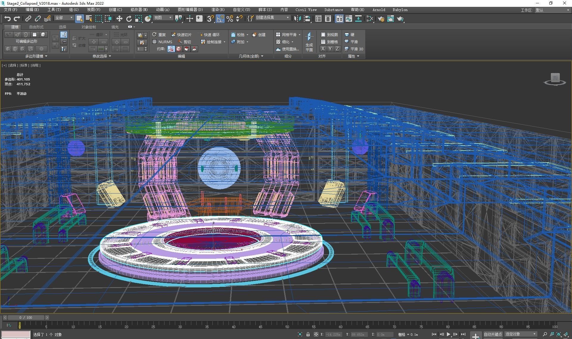 Sci-fi Virtual Space 3D model_17