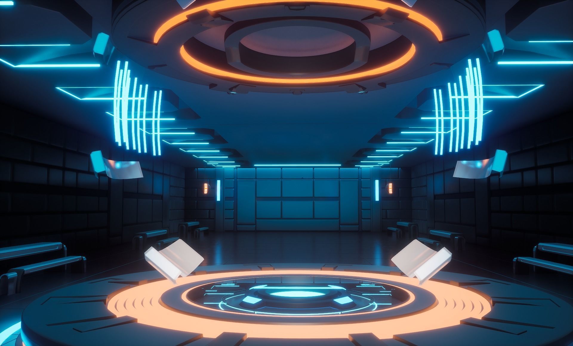 Sci-fi Virtual Space 3D model_6