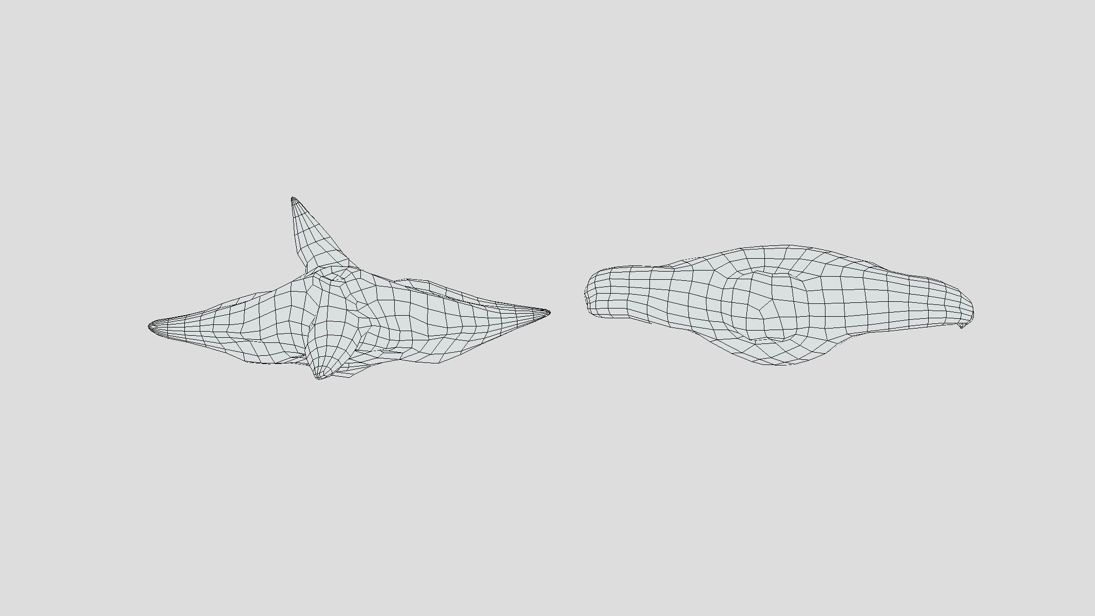 Trapa Natans Low Poly  Low-poly 3D model_3