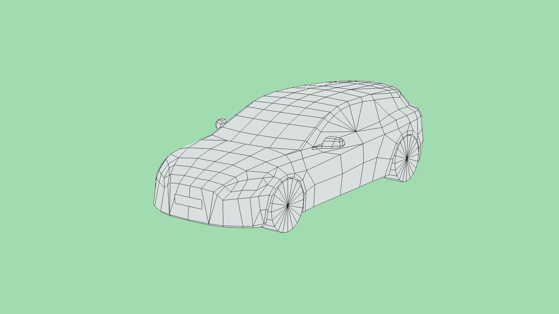 Tesla Model S Shooting Brake 2019 Low-poly 3D model_5