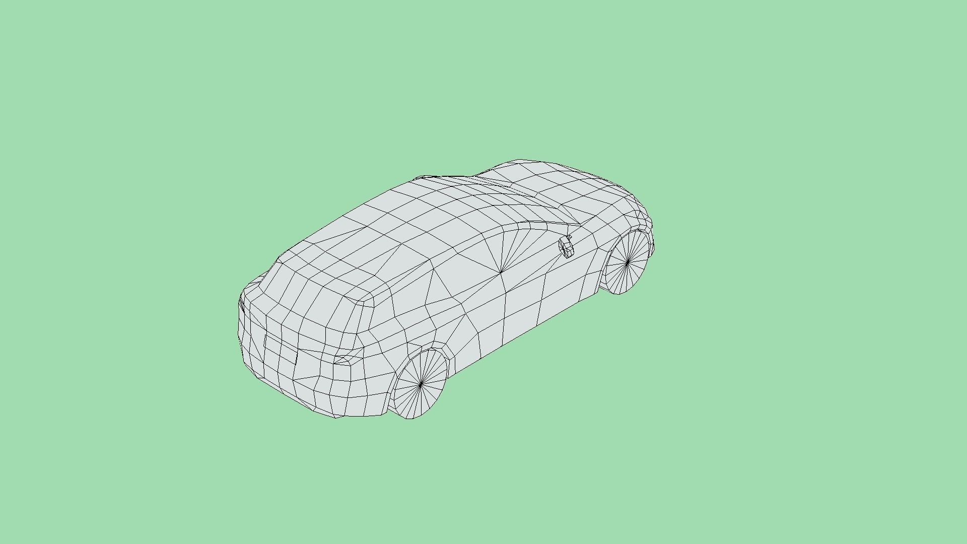 Tesla Model S Shooting Brake 2019 Low-poly 3D model_6