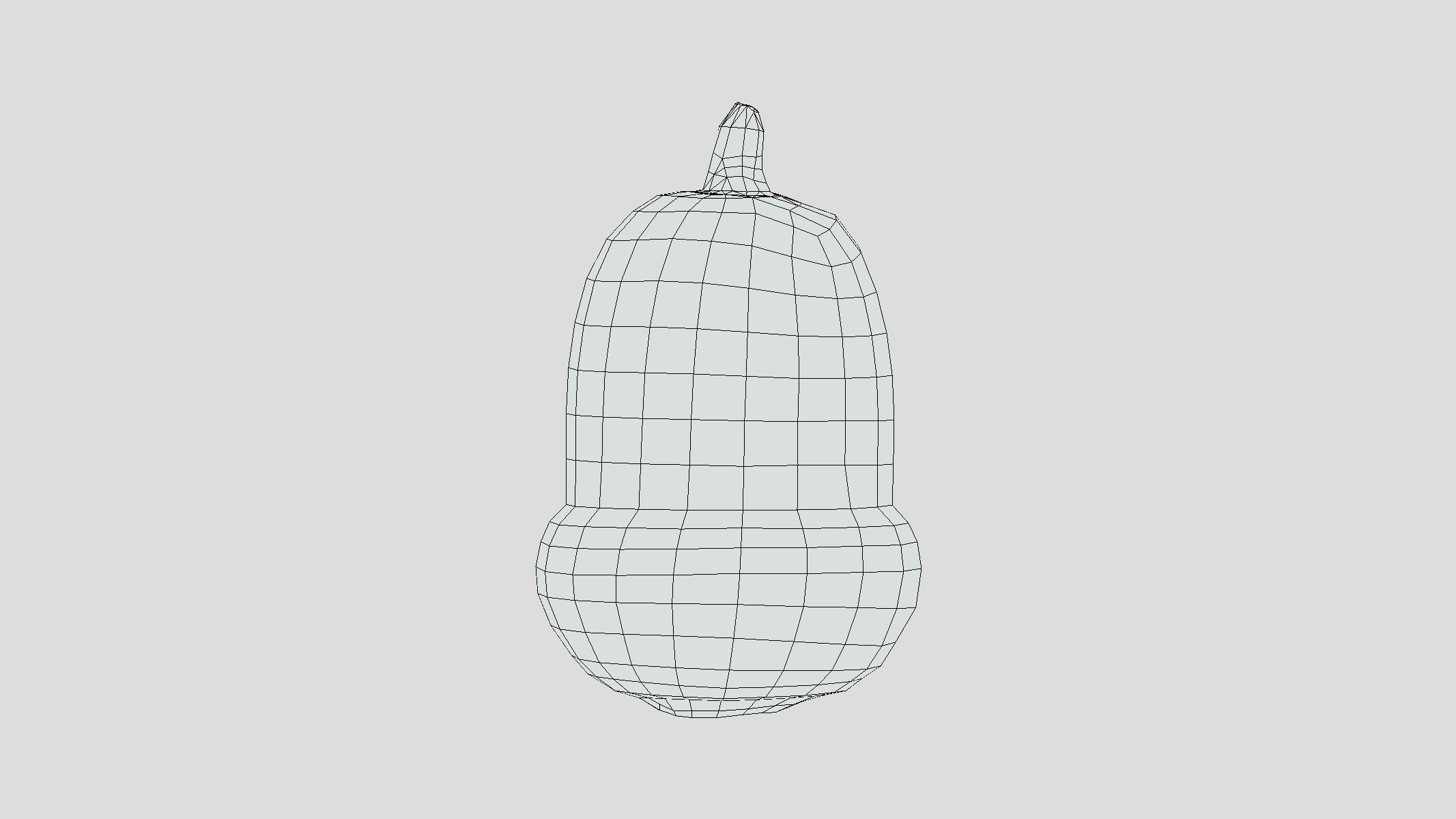 Tree Acorn Low Poly Low-poly 3D model_1