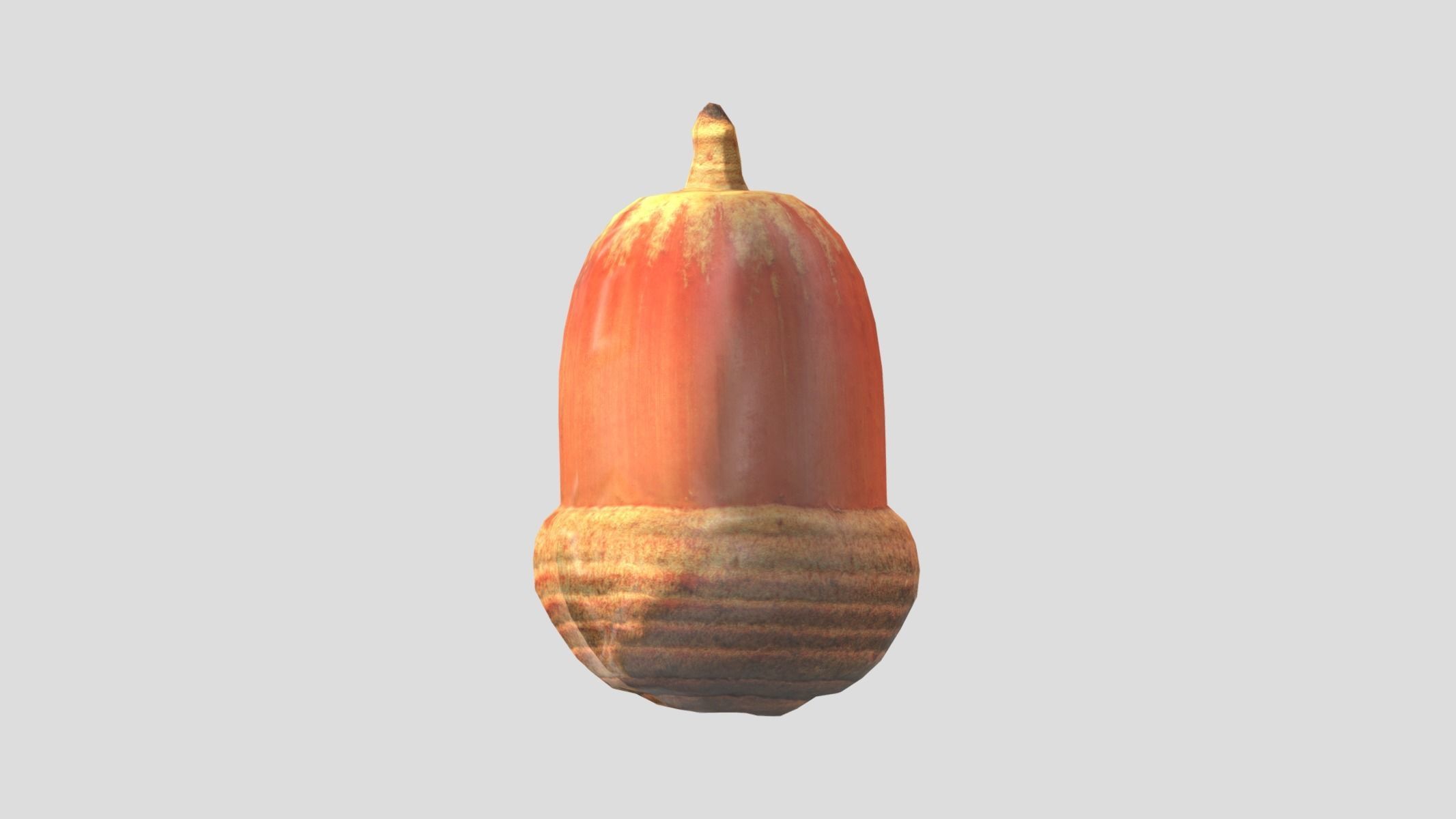 Tree Acorn Low Poly Low-poly 3D model_2