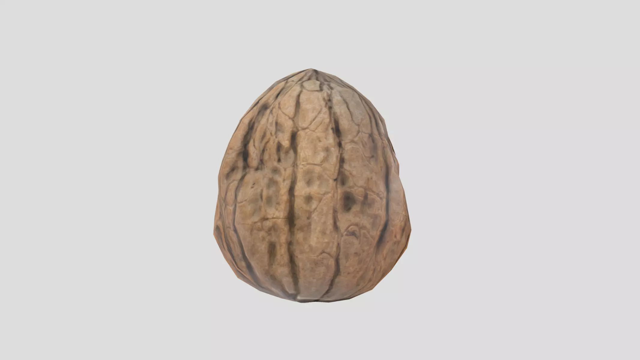 Walnut Low Poly Low-poly 3D model_0