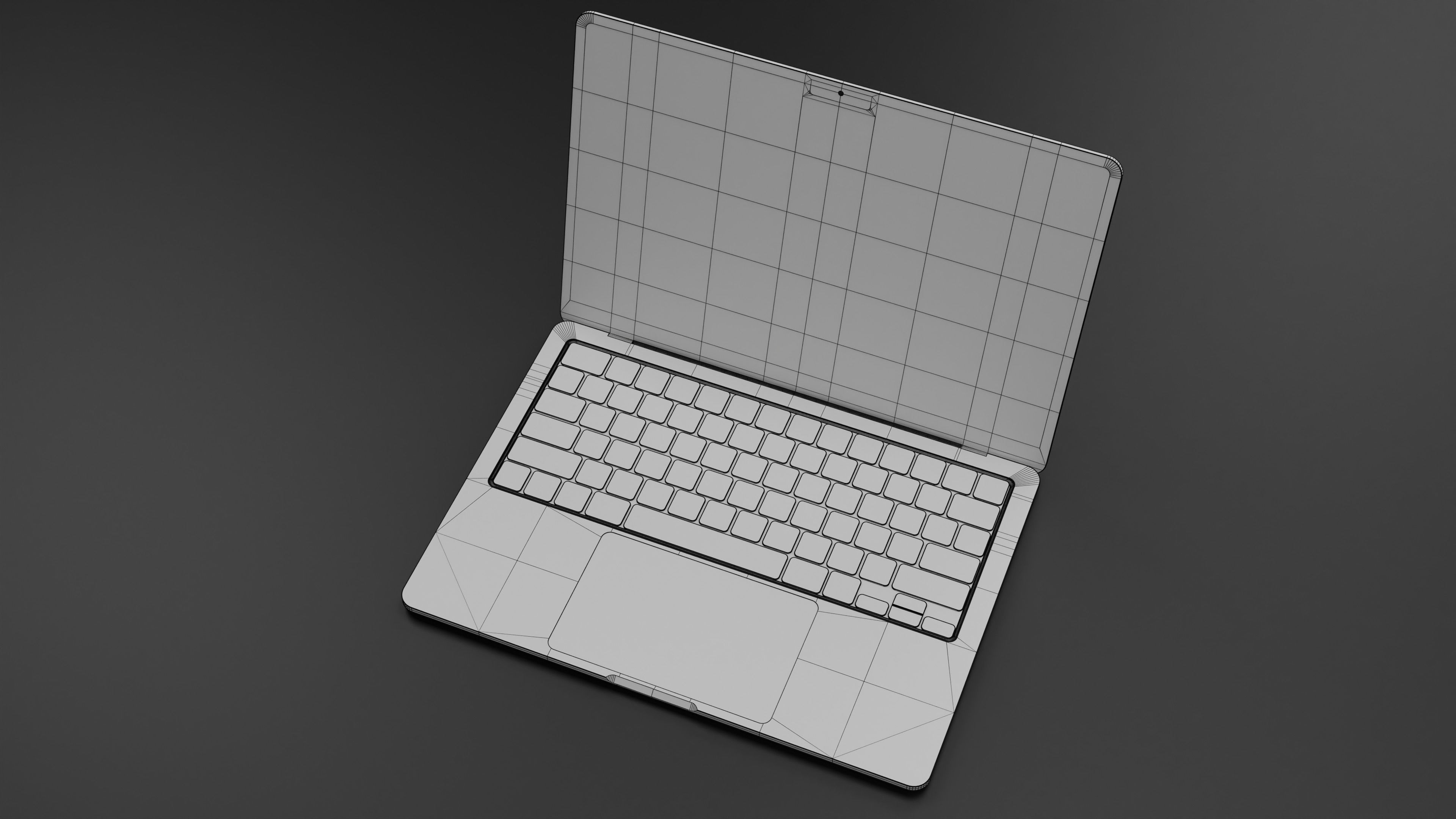 Apple MacBook Air 2024 Low-poly 3D model_7