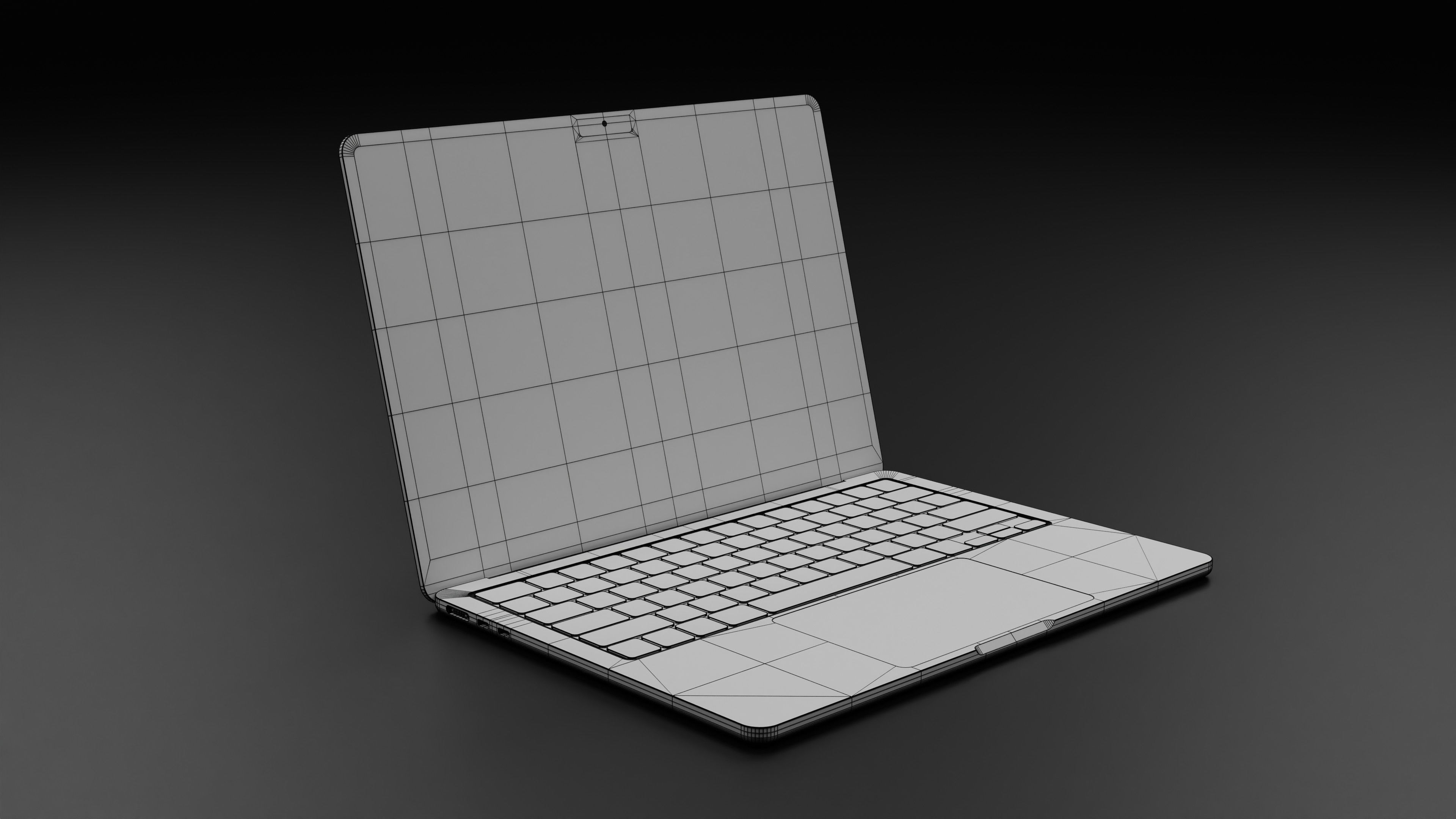 Apple MacBook Air 2024 Low-poly 3D model_8