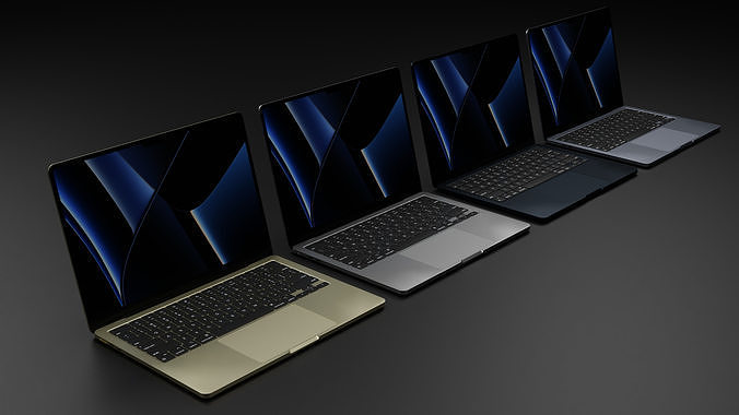 Apple MacBook Air 2024 Low-poly 3D model