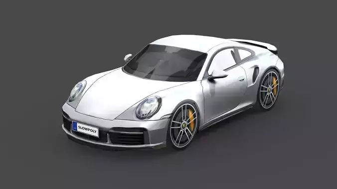 Porsche 911 Carrera Turbo S Low-poly 3D model
