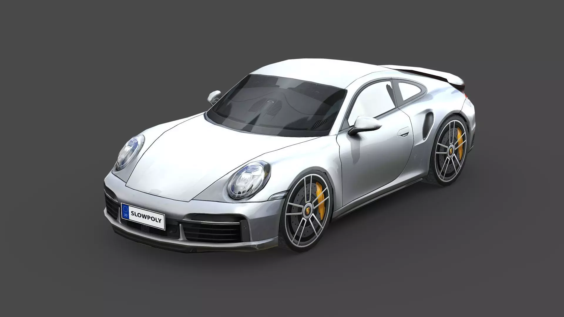Porsche 911 Carrera Turbo S Low-poly 3D model_0
