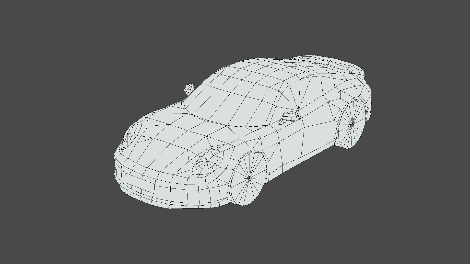 Porsche 911 Carrera Turbo S Low-poly 3D model_5