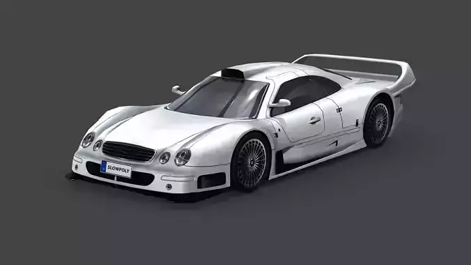 Mercedes-Benz CLK-class GTR AMG 1999 Low-poly 3D model