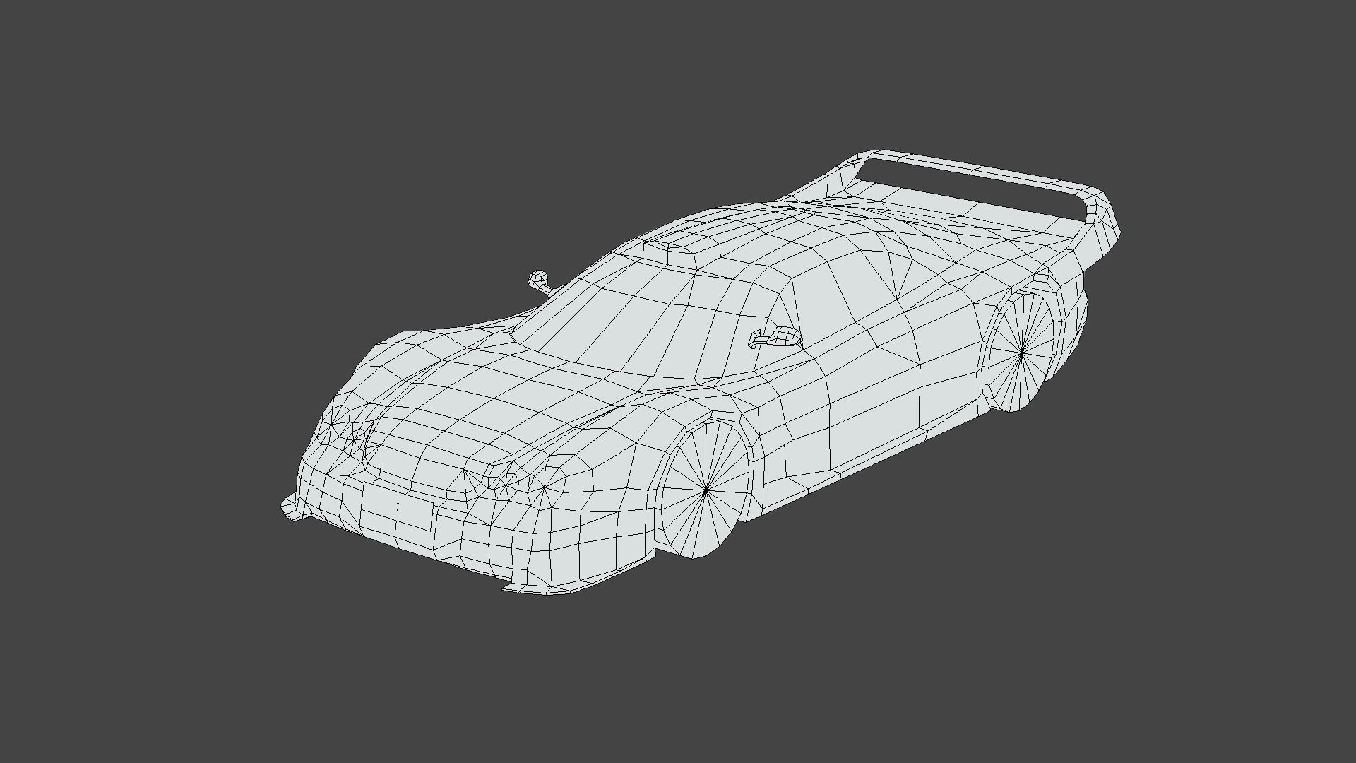 Mercedes-Benz CLK-class GTR AMG 1999 Low-poly 3D model_5