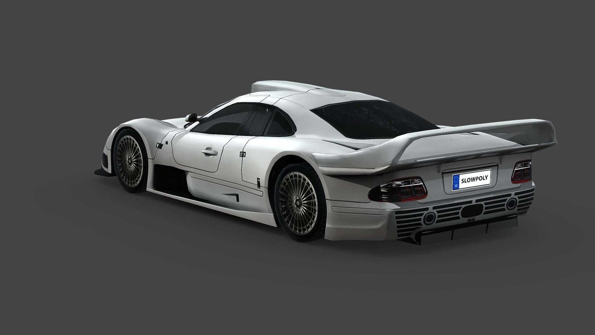 Mercedes-Benz CLK-class GTR AMG 1999 Low-poly 3D model_1