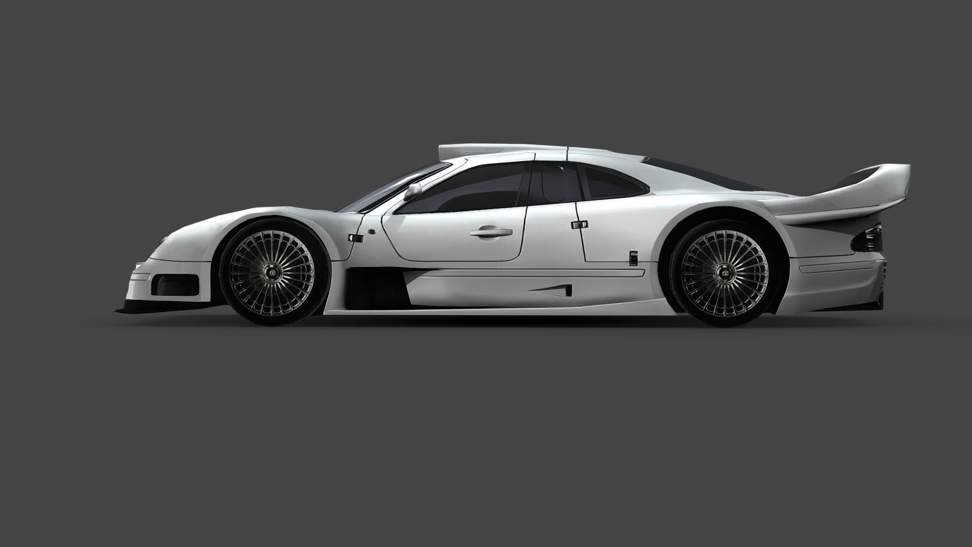Mercedes-Benz CLK-class GTR AMG 1999 Low-poly 3D model_2