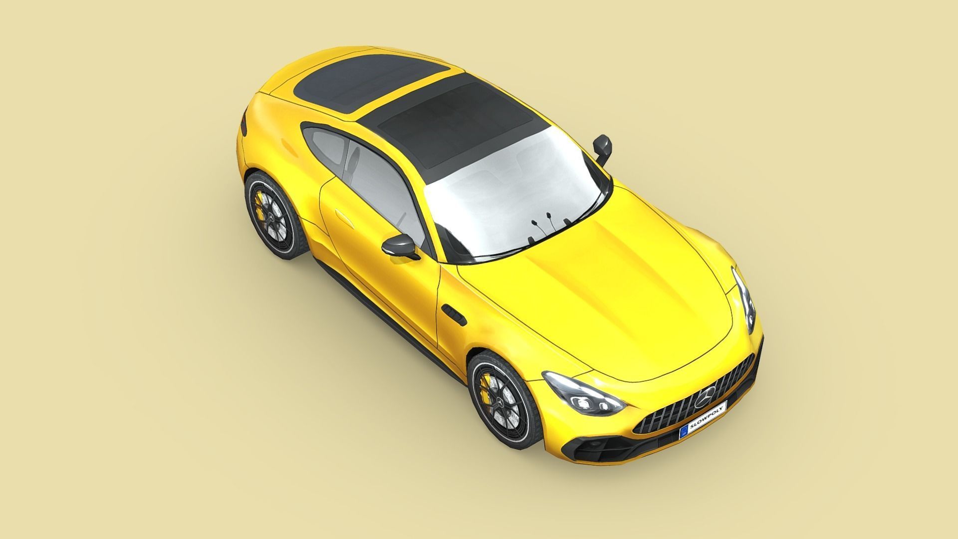Mercedes-Benz AMG GT43 Coupe 2024 Low-poly 3D model_3