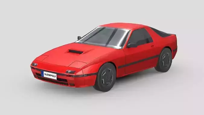 Mazda RX-7 Coupe 1985 Low-poly 3D model