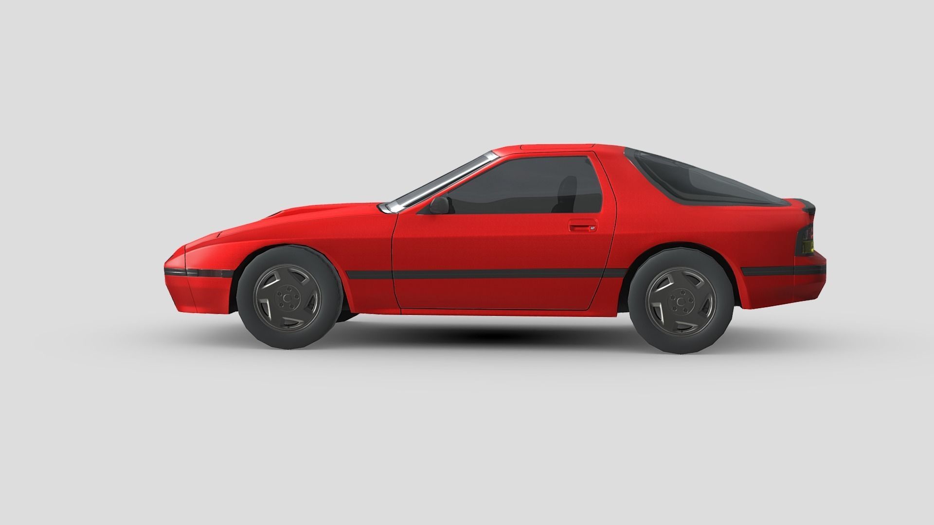 Mazda RX-7 Coupe 1985 Low-poly 3D model_2