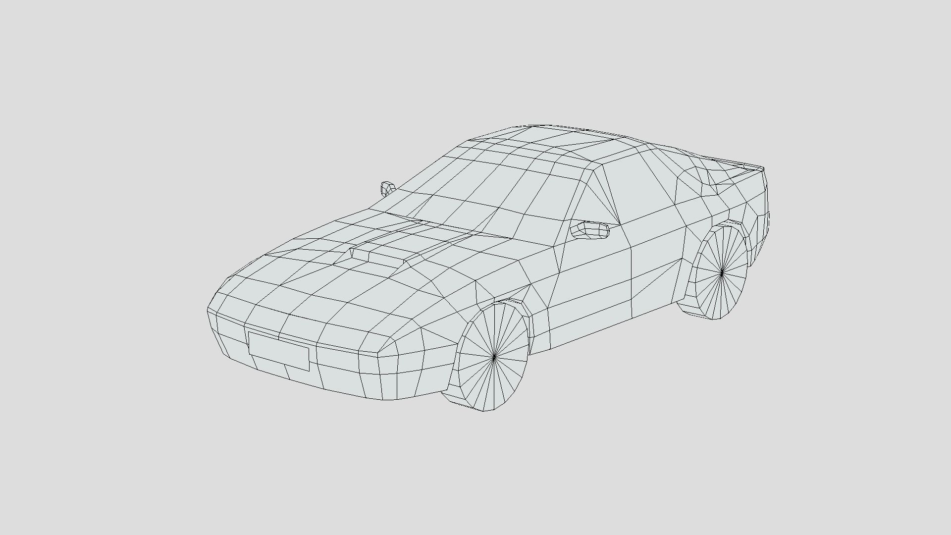 Mazda RX-7 Coupe 1985 Low-poly 3D model_5