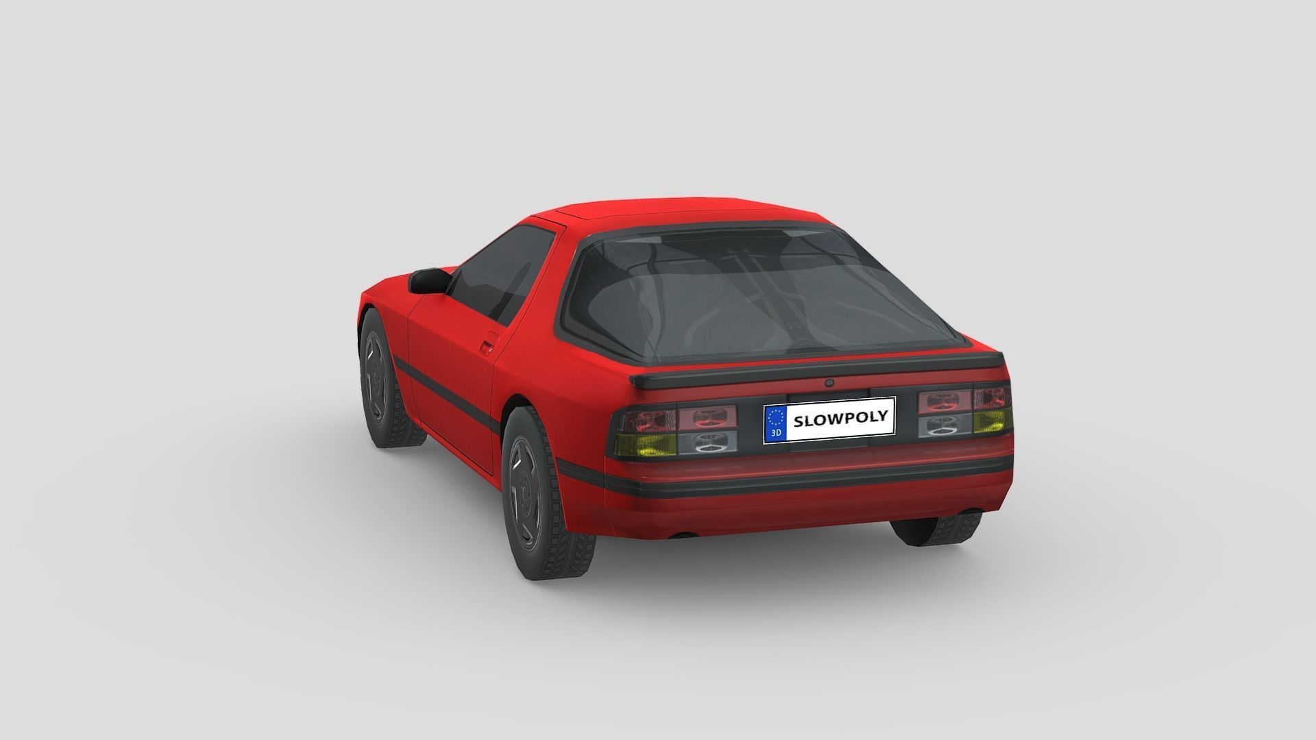 Mazda RX-7 Coupe 1985 Low-poly 3D model_1