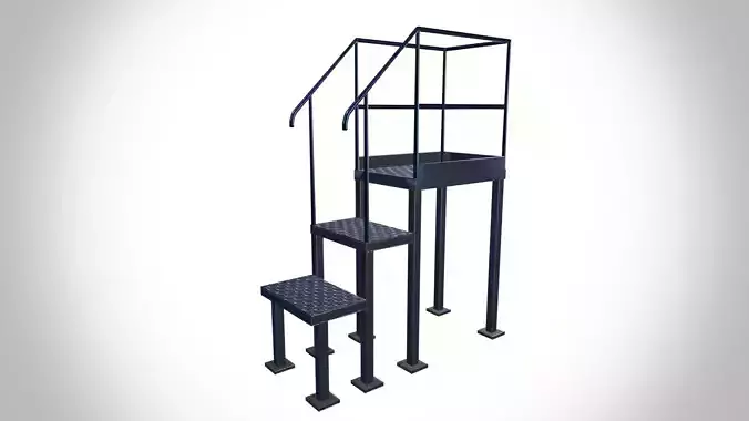 Industrial Metal Stairs and Work Platforms Safe Rack