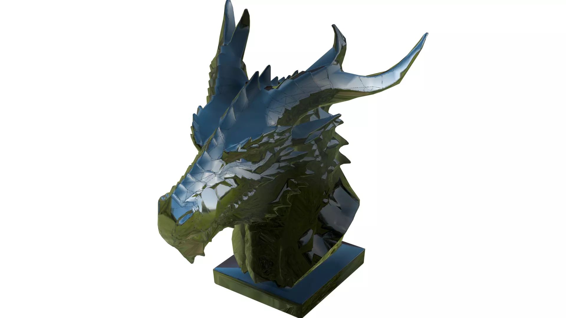 Dragon head Free low-poly 3D model