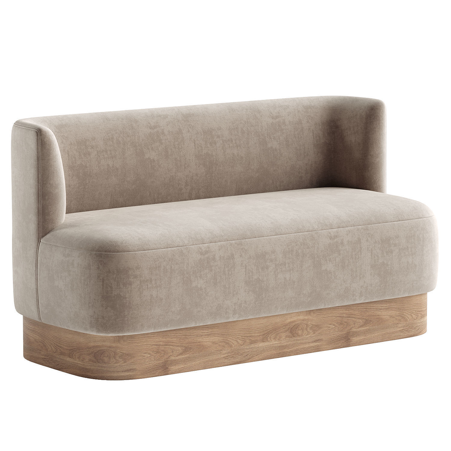 Krista Upholstered Dining Bench 3D model_2