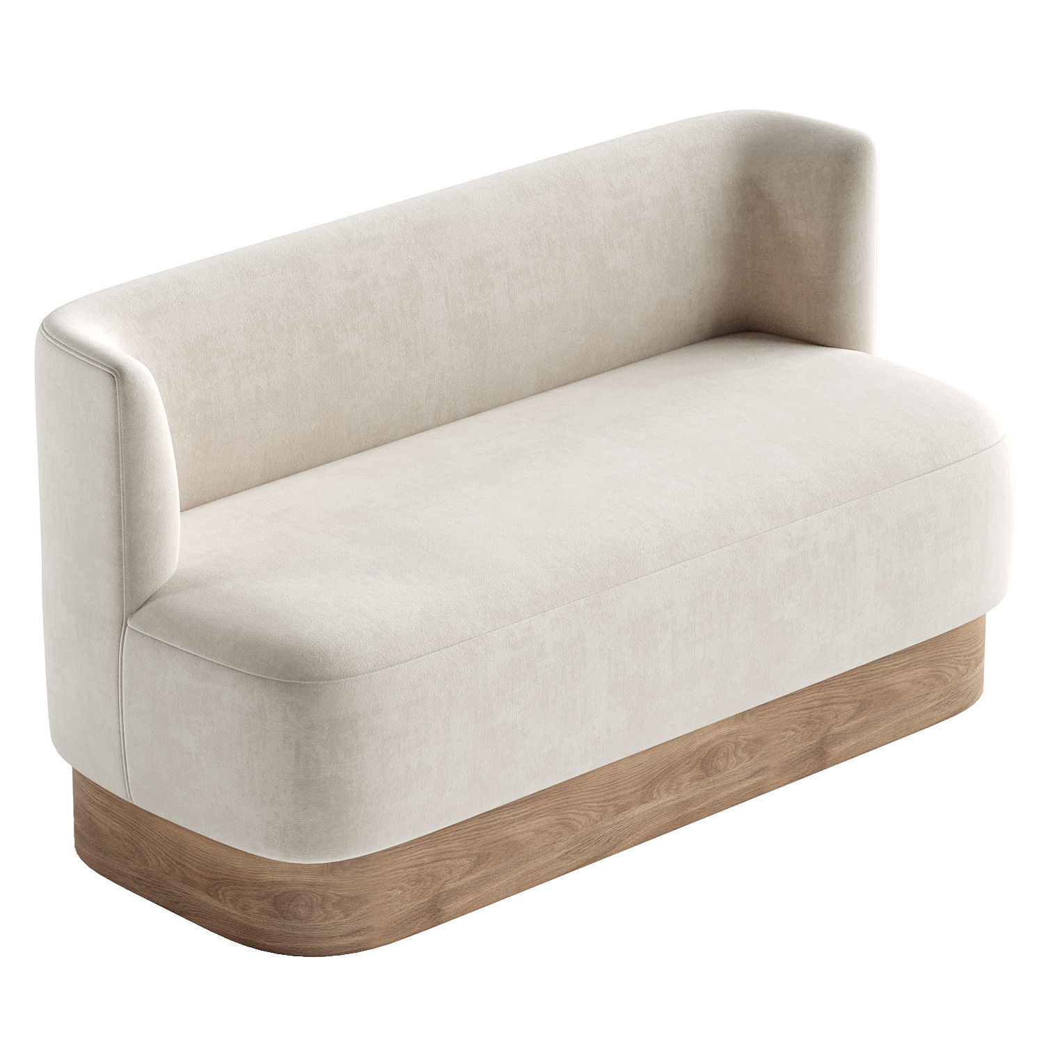 Krista Upholstered Dining Bench 3D model_3