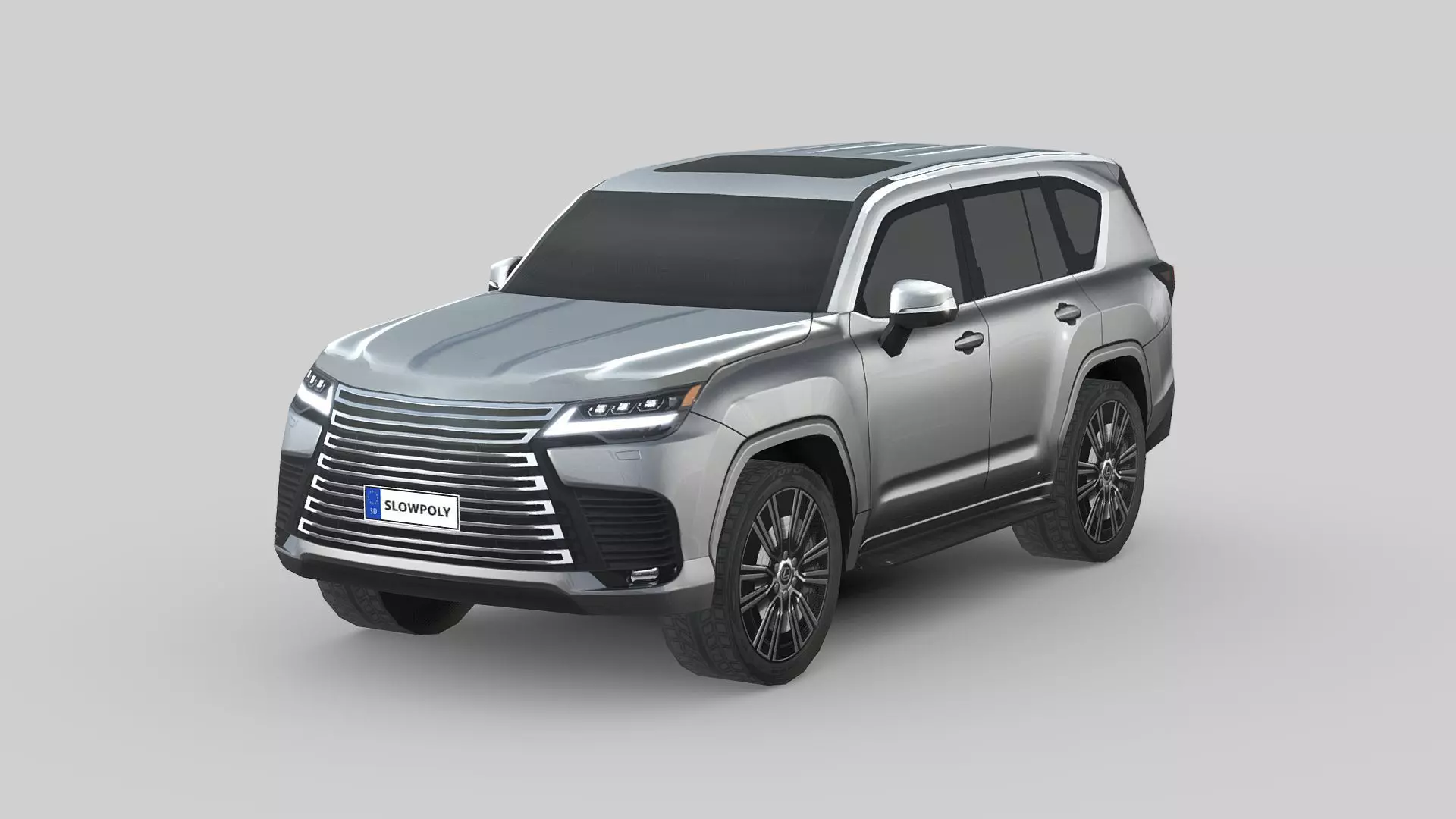 Lexus LX600 2022 Low-poly 3D model_0
