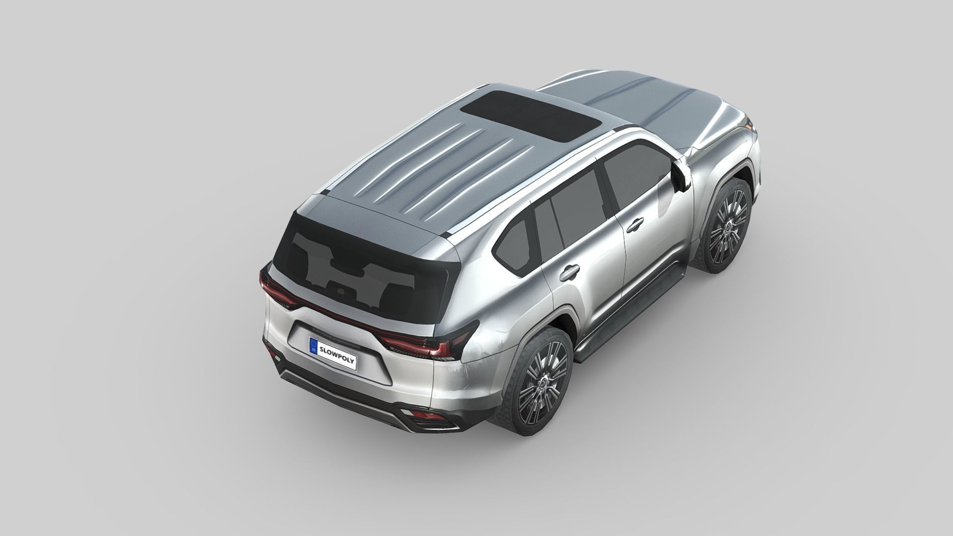 Lexus LX600 2022 Low-poly 3D model_4
