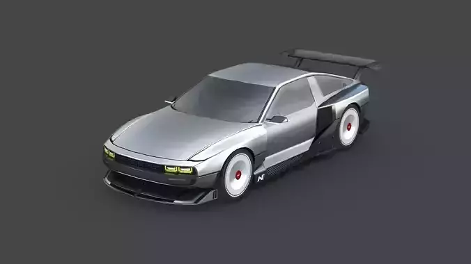 Hyundai N Vision 74 Low-poly 3D model