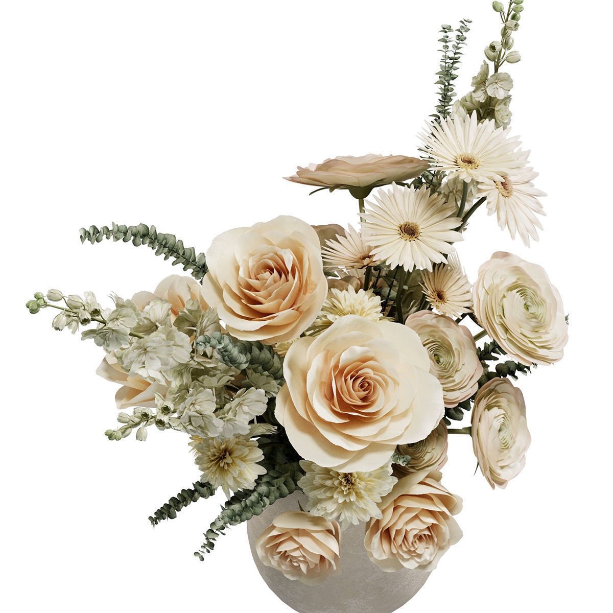 Flower In Vase 34 3D model_2