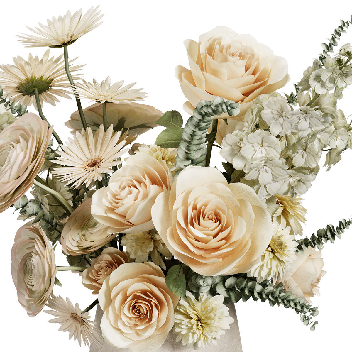 Flower In Vase 34 3D model_3