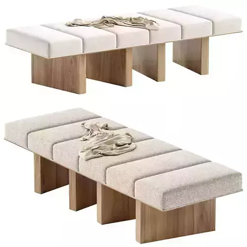 Oblique Upholstered Bench
