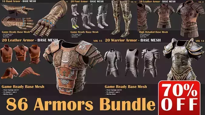 86 Armor Base Mesh Bundles   3D model