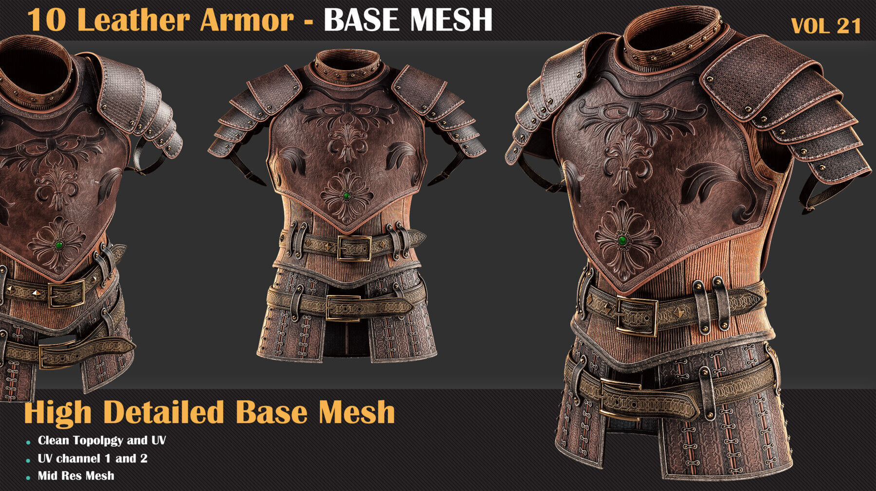86 Armor Base Mesh Bundles   3D model_4