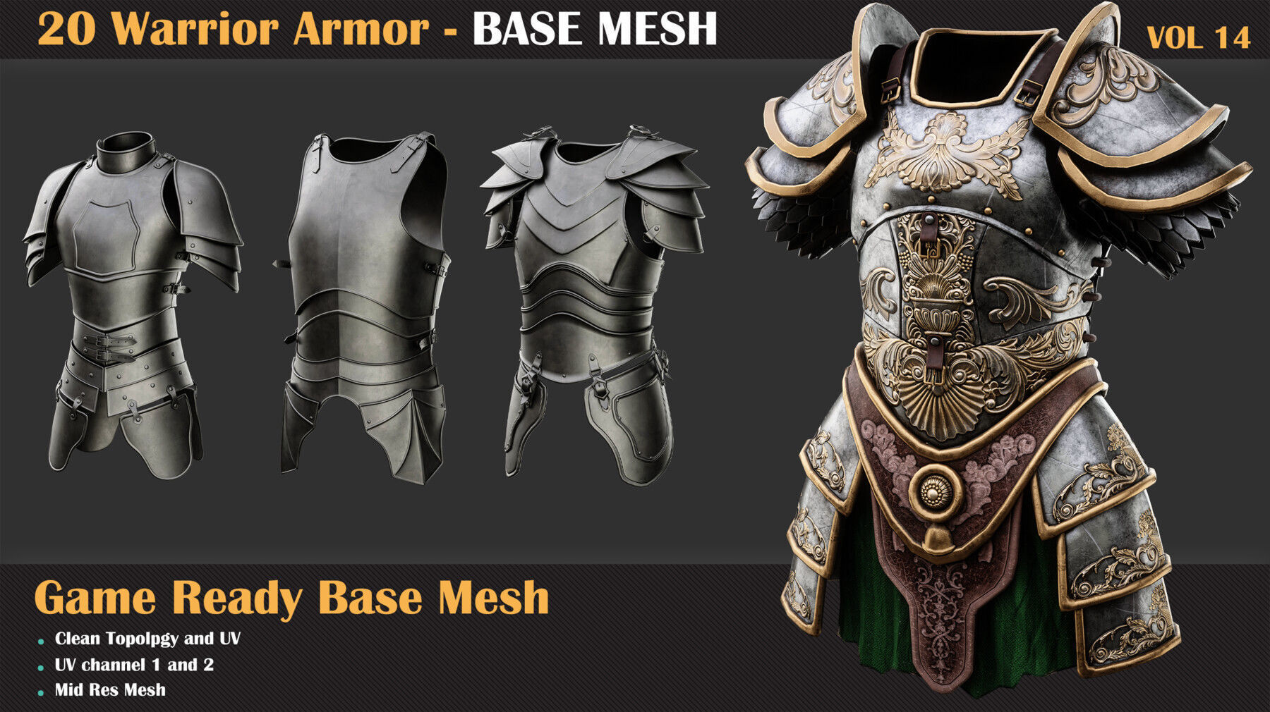 86 Armor Base Mesh Bundles   3D model_3