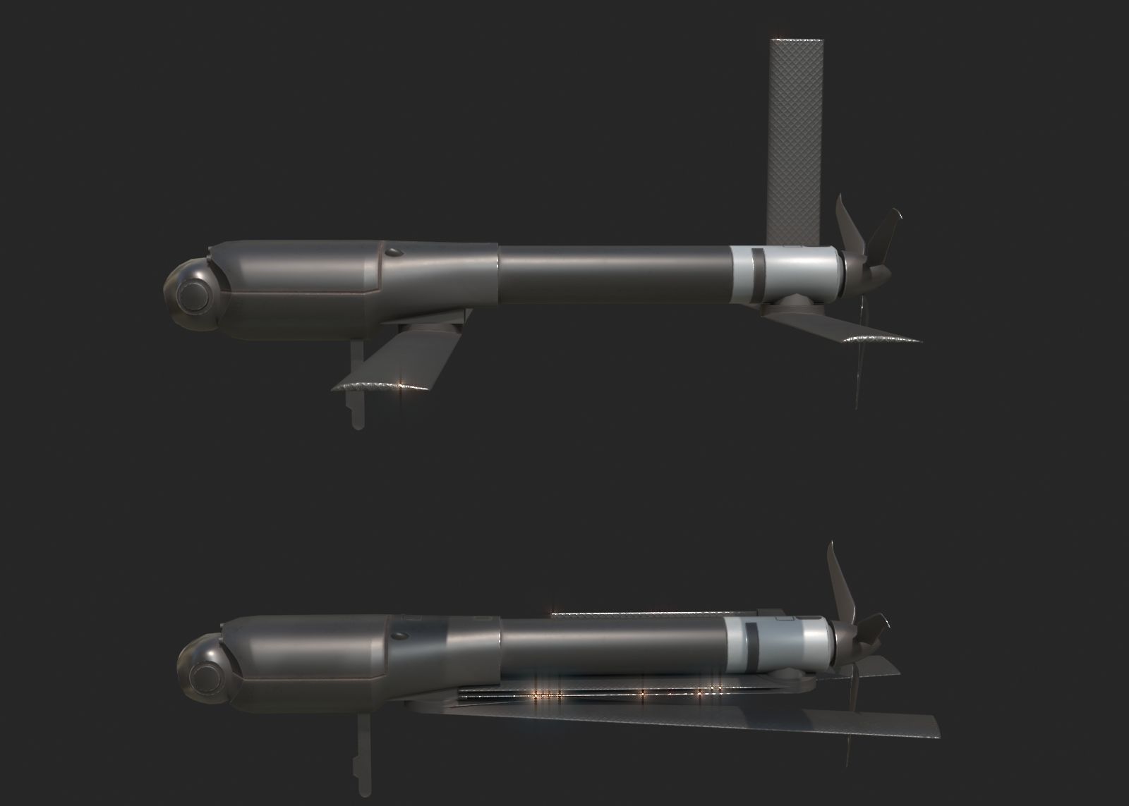 eroVironment Switchblade 600 Predator Drone Missile Low-poly 3D model_10