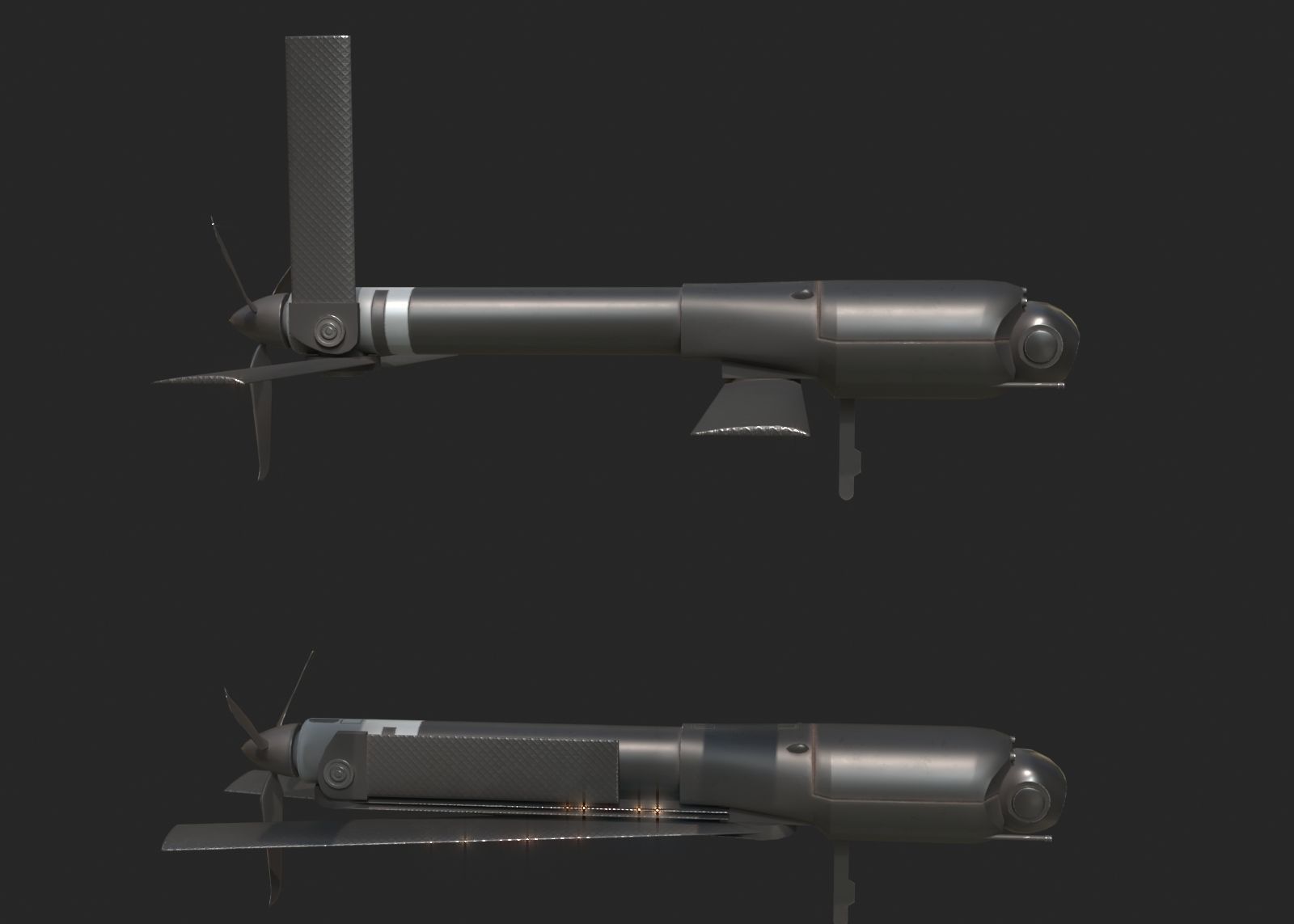 eroVironment Switchblade 600 Predator Drone Missile Low-poly 3D model_7