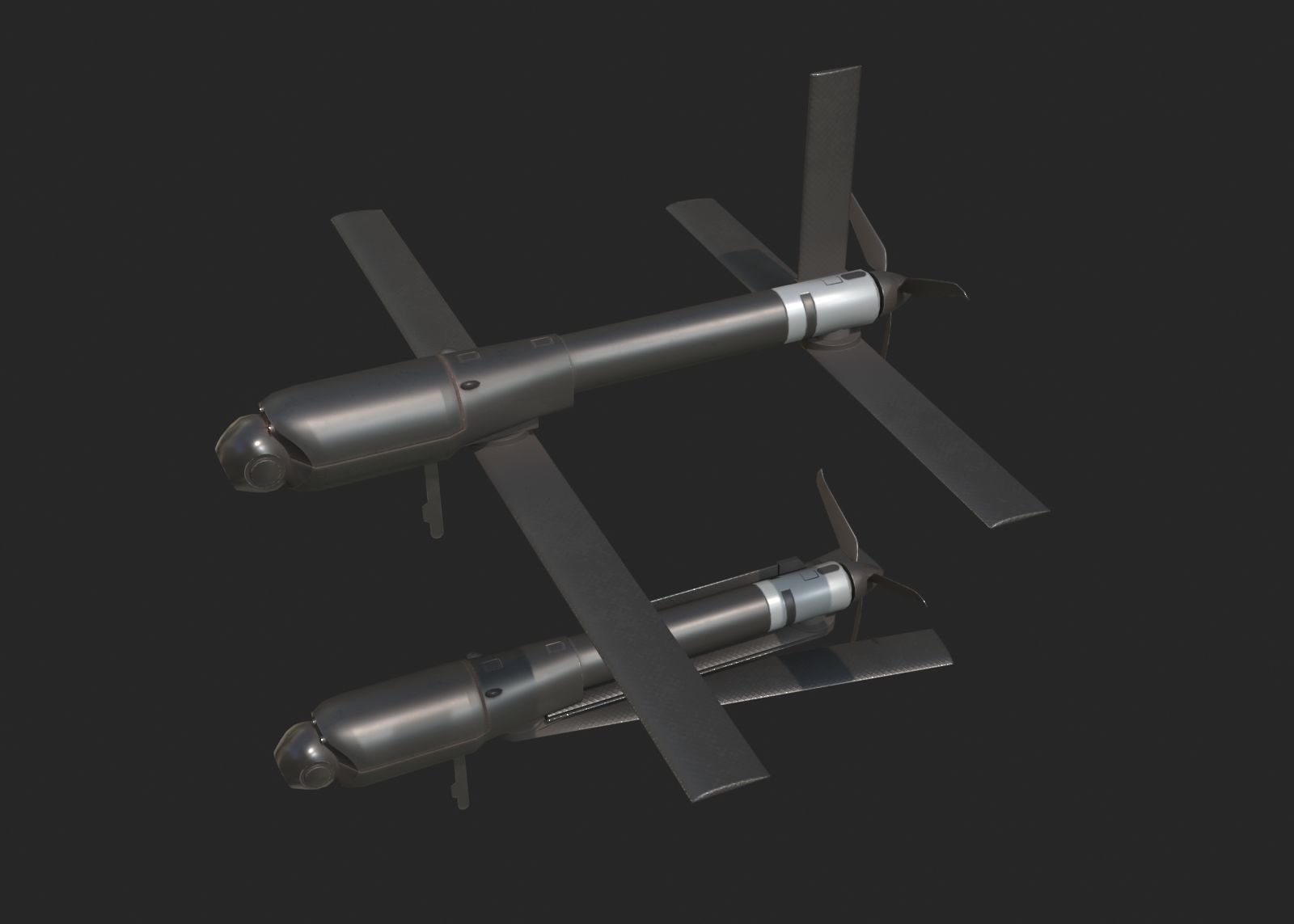 eroVironment Switchblade 600 Predator Drone Missile Low-poly 3D model_11