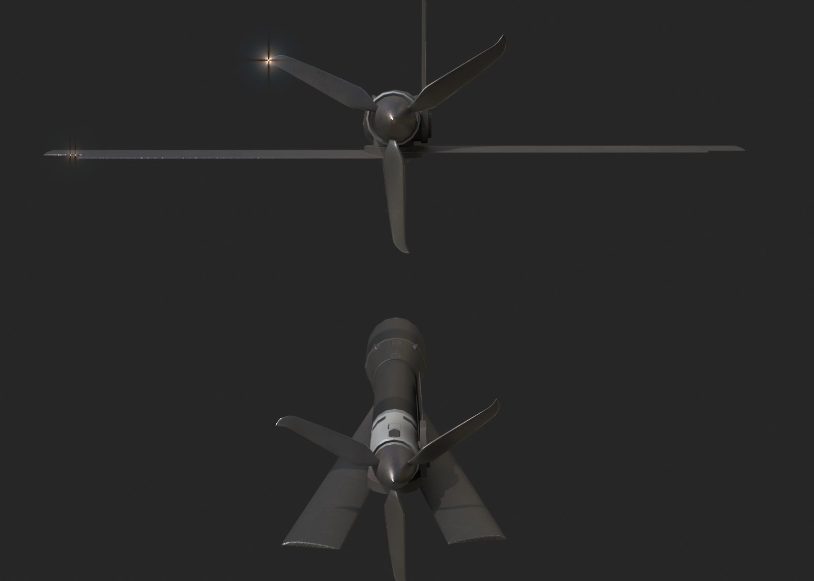 eroVironment Switchblade 600 Predator Drone Missile Low-poly 3D model_6