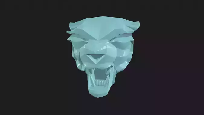 Panther Red Eye Head 3D Modeling Printing Ready 3D print model