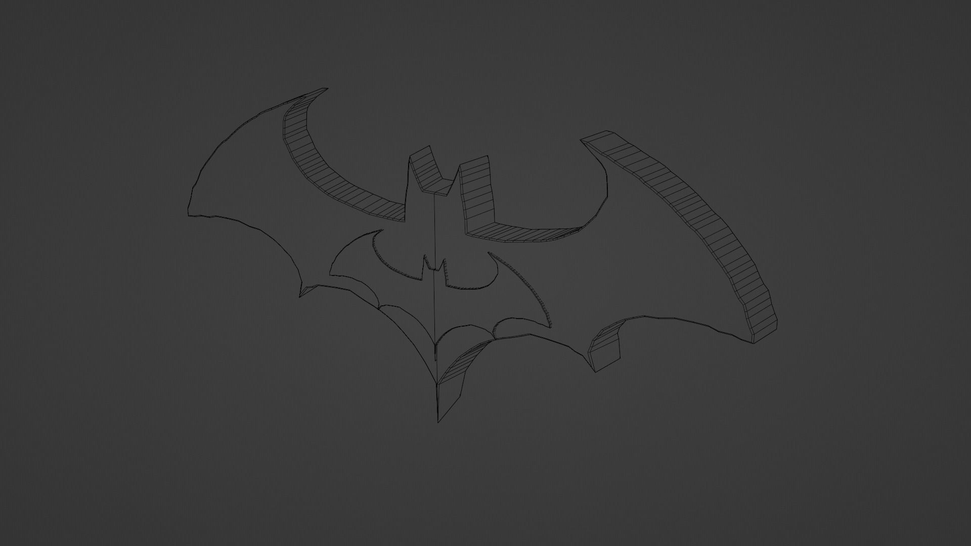 Batman Logo 3D model_4
