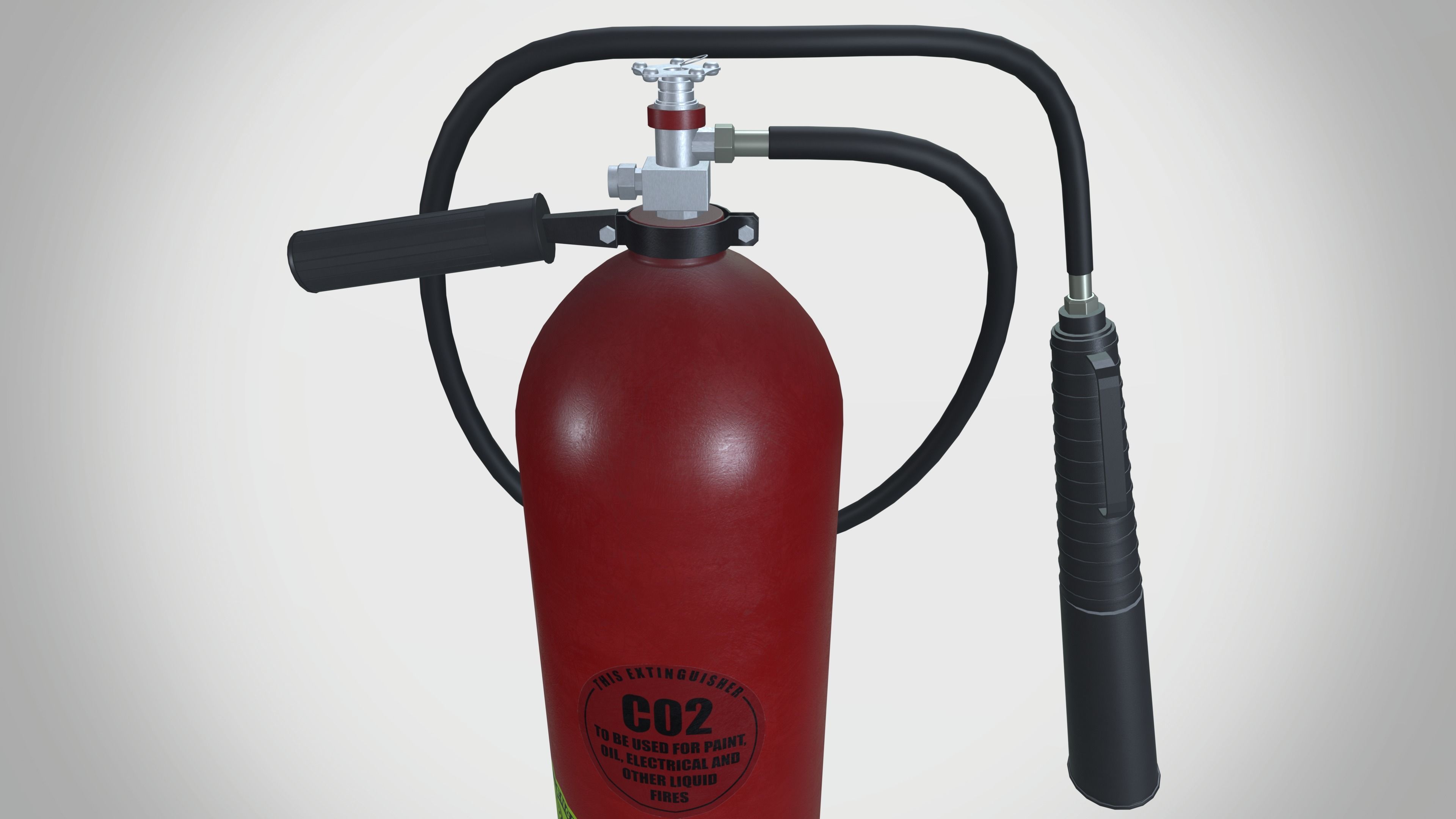 CO2 Fire Extinguisher 3D model_9
