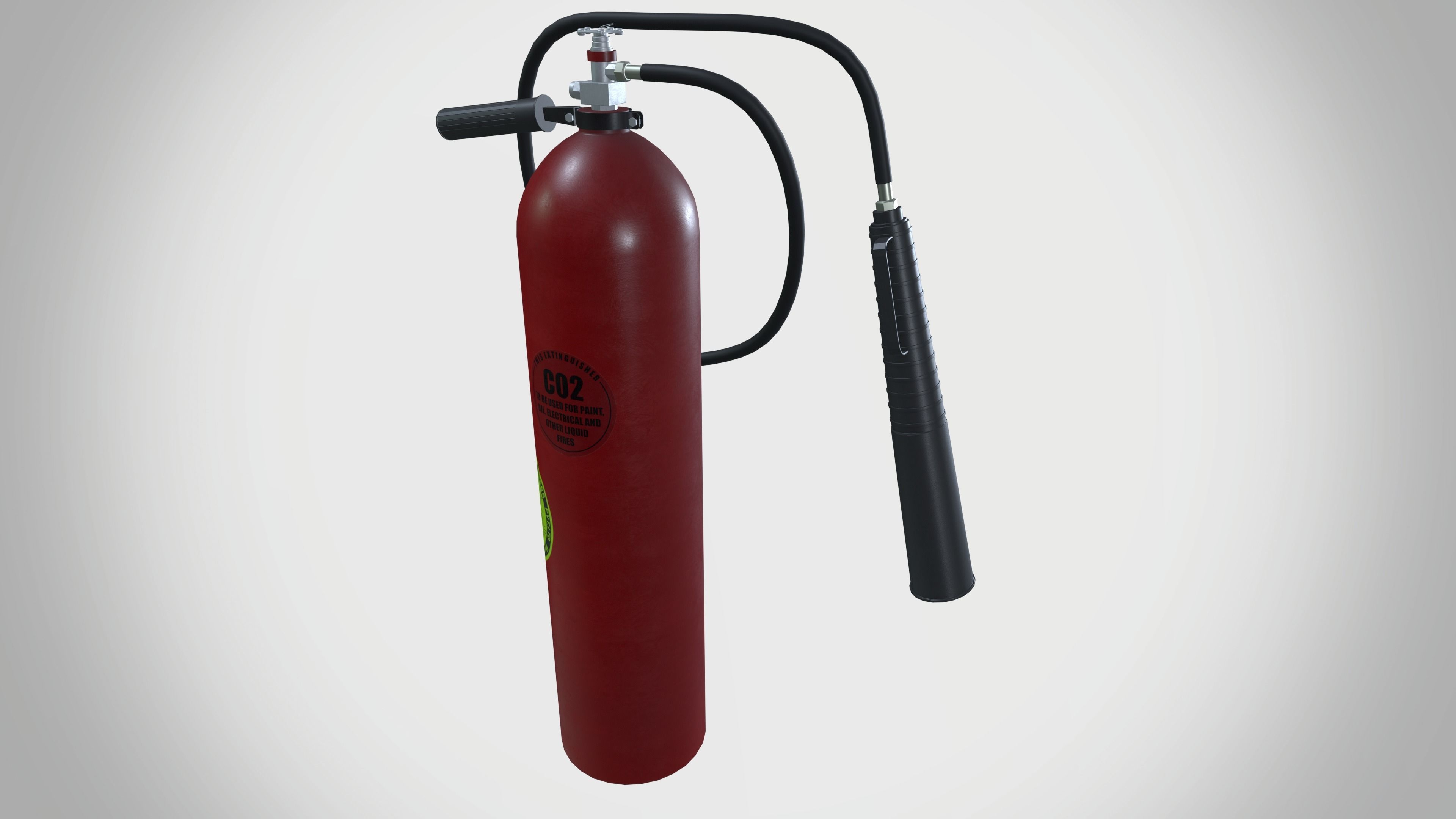 CO2 Fire Extinguisher 3D model_4