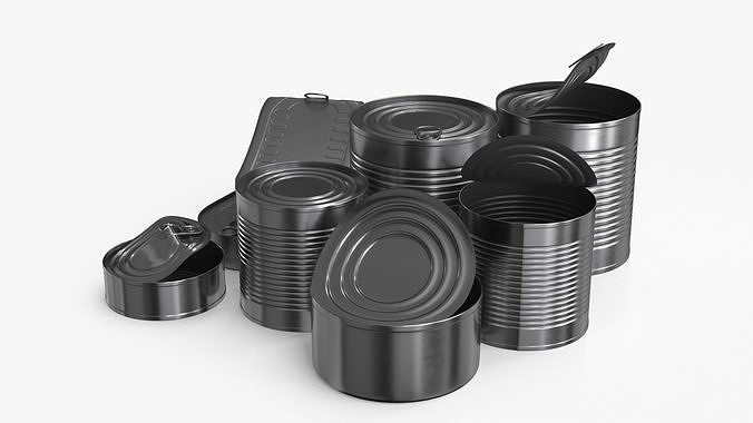 Tin Can Cillection 3D Model Pack 7