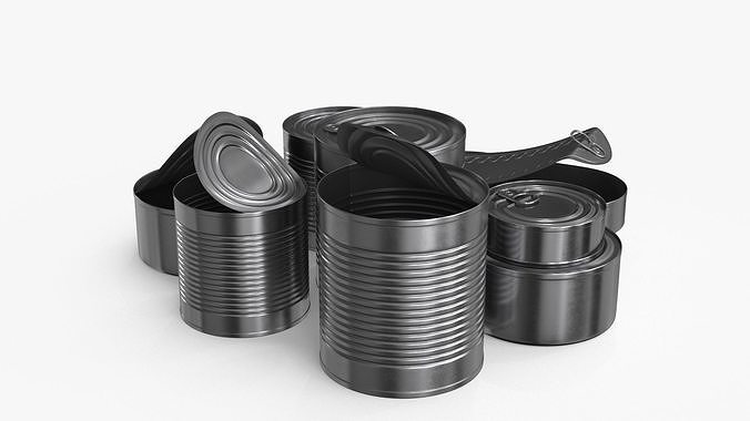 Tin Can Cillection 3D Model Pack 4