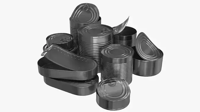 Tin Can Cillection 3D Model Collection