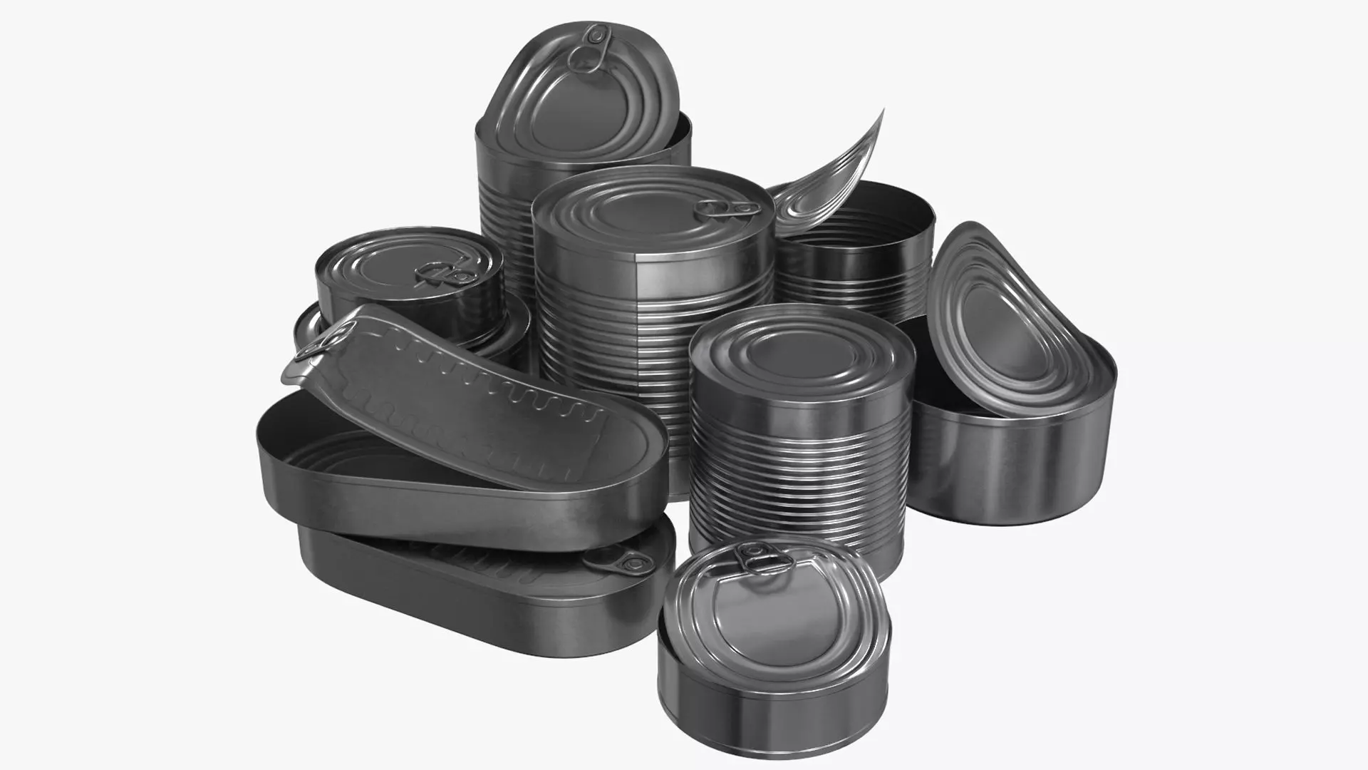Tin Can Cillection 3D Model Collection_0
